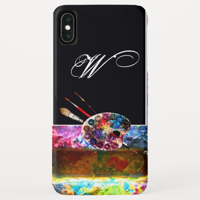 ARTIST COLOUR PALETTE MONOGRAM Black Case-Mate iPhone Case (Back)
