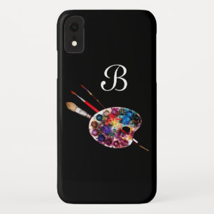ARTIST COLOUR PALETTE MONOGRAM Black iPhone XR Case