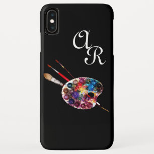 ARTIST COLOUR PALETTE MONOGRAM Black iPhone XS Max Case