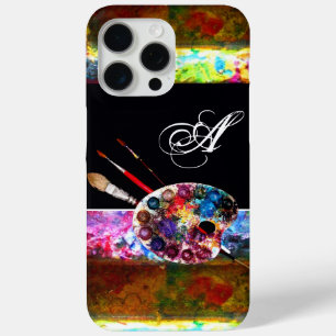 ARTIST COLOUR PALETTE MONOGRAM Black iPhone 15 Pro Max Case