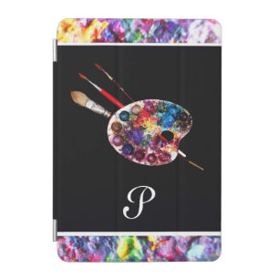 ARTIST COLOUR PALETTE MONOGRAM Black iPad Mini Cover