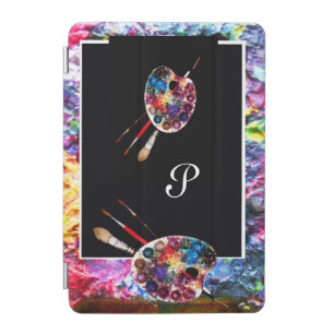 ARTIST COLOUR PALETTE MONOGRAM Black iPad Mini Cover