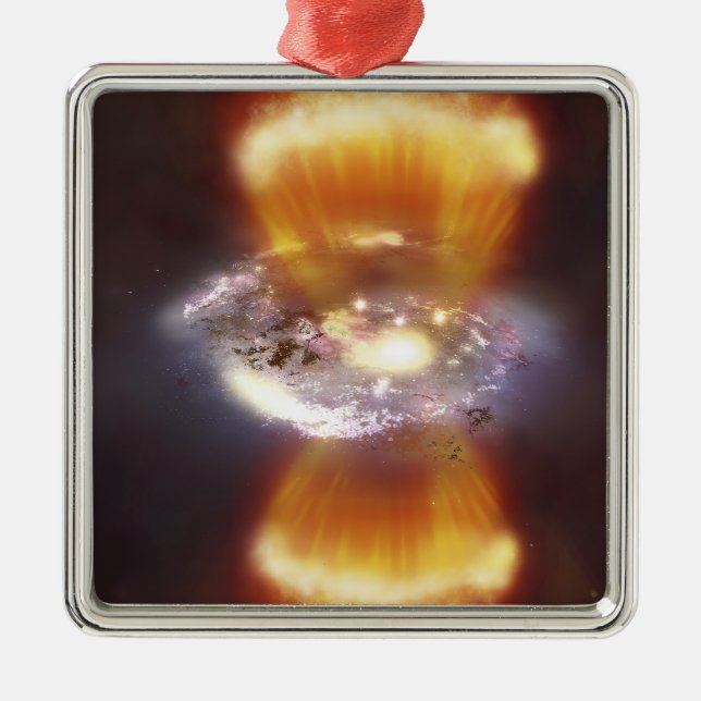 Artist concept of a galaxy metal ornament (Front)