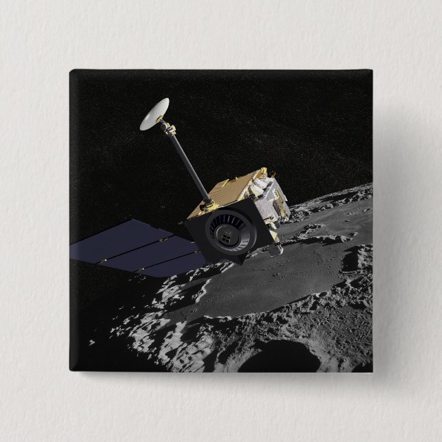 Artist Concept of the Lunar Reconnaissance Orbi Pinback Button (Front)