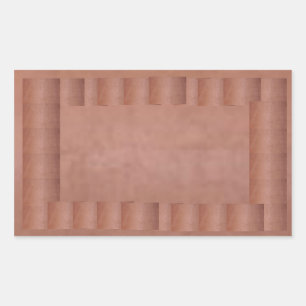 Artist created Metallic COPPER Color Sheet Rectangular Sticker
