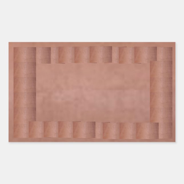 Artist created Metallic  COPPER Color Sheet Rectangular Sticker (Front)