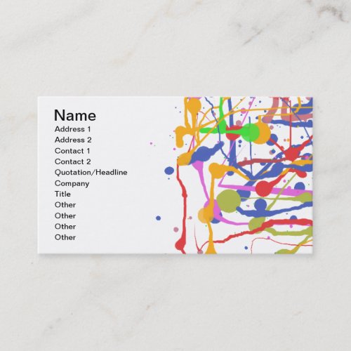 Artist Custom Business Card