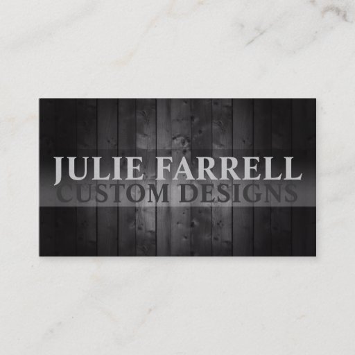 Customizable Artist Custom Design Black Wood Business Card Templates