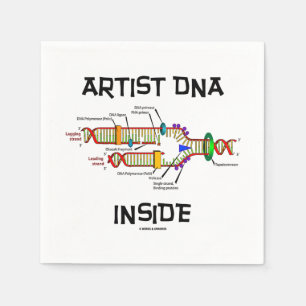 Artist DNA Inside Genes Genetics DNA Replication Paper Napkins