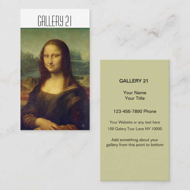 Artist Gallery Classic Business Cards (Front/Back)