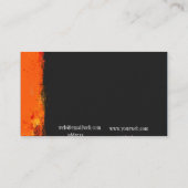 Artist Gallery  Watercolor Splat Splashes Abstract Business Card (Back)
