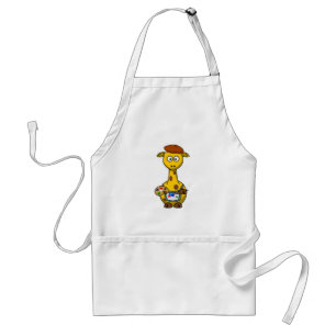 Artist Giraffe Adult Apron