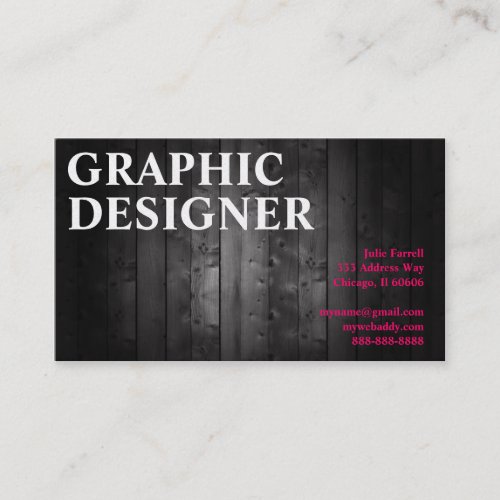 Artist Graphic Design Wood Plank Business Card Templates