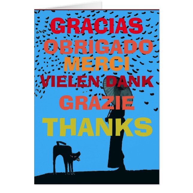Artist, Gratitude in several languages,  edit text Cards (Front)