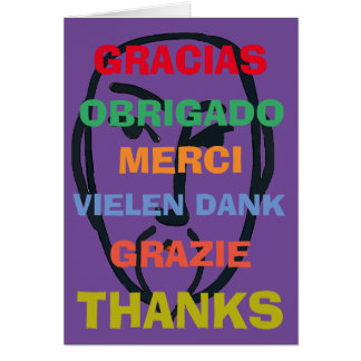 Artist, Gratitude in several languages,  edit text Cards