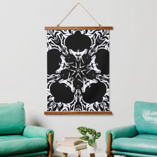 Artist Guy In Black And White Hanging Tapestry
