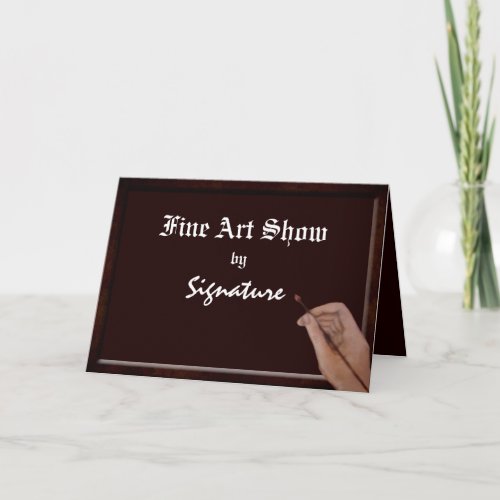 Artist Hand Art Show Invitation Greeting Card