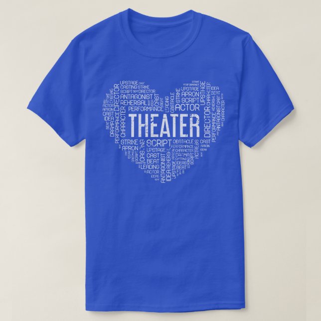 Artist Heart Broadway Love Theater T-Shirt (Design Front)