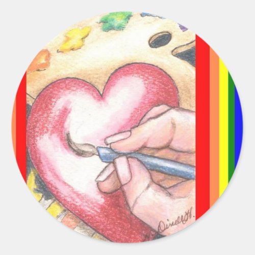Artist Heart stickers