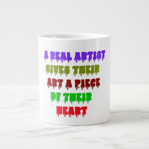Artist Hearts And Art And Soul Giant Coffee Mug