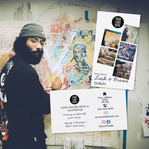 Artist Illustrator Photo Portfolio murals  Business Card