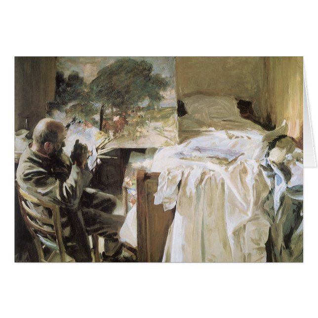 Artist in His Studio by John Singer Sargent Cards (Front Horizontal)