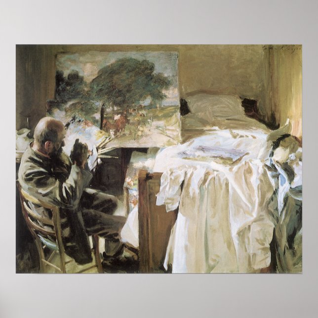 Artist in His Studio by John Singer Sargent Poster (Front)