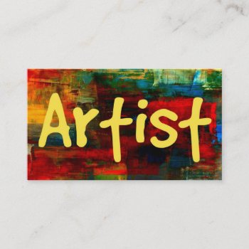 Artist In Paint Business Card by businessCardsRUs at Zazzle