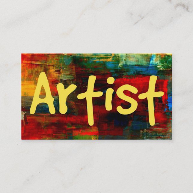 Artist in Paint Business Card (Front)