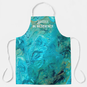 Artist in residence marble abstract customizable apron