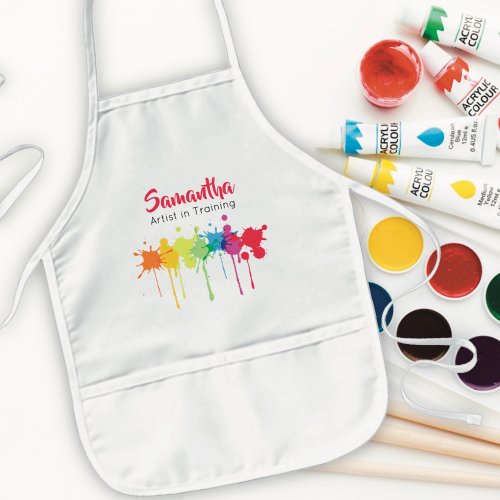 Artist in Training Kids Apron RED