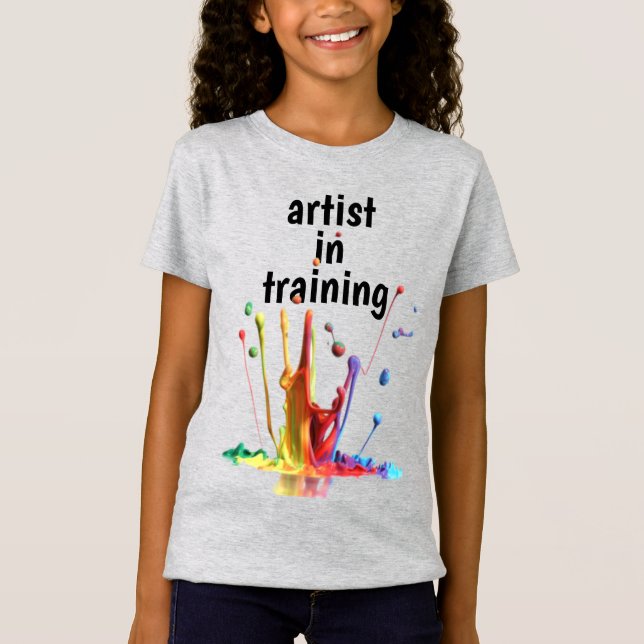 Artist in Training, w/ spattered paint T-Shirt (Front)