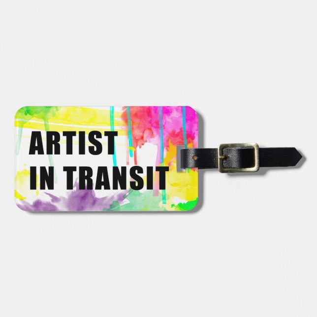 Artist In Transit - Perfect Creative Travel Tag (Front Horizontal)