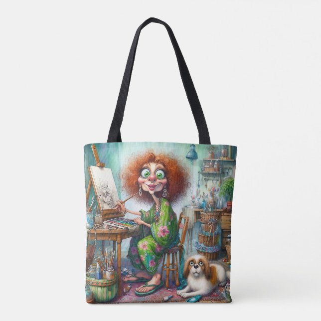 Artist Lady Tote Bag (Back)