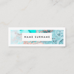 Artist Marble Gold Watercolor Mini Business Card