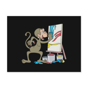 artist monkey postcard