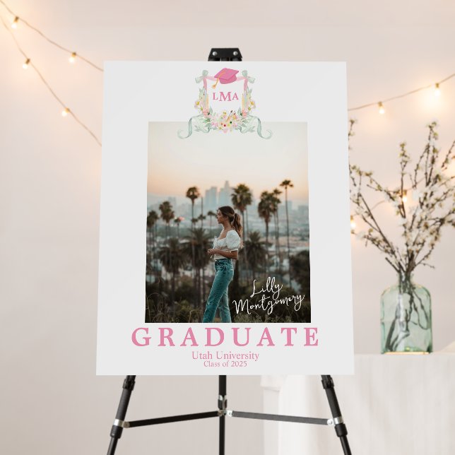 Artist Monogram Photo Graduation Sign (In Situ (Stand))