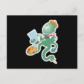 artist octopus postcard