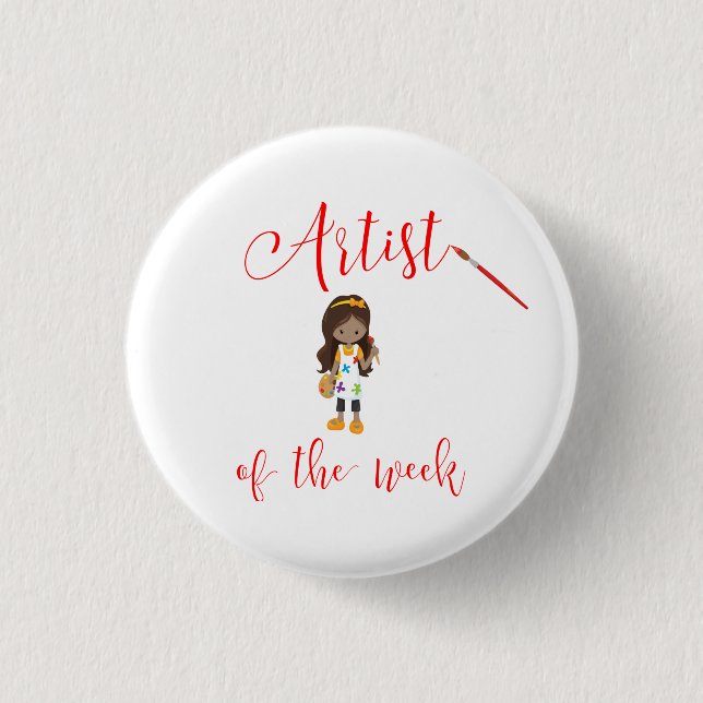 Artist of the Week with Paintbrush Button (Front)
