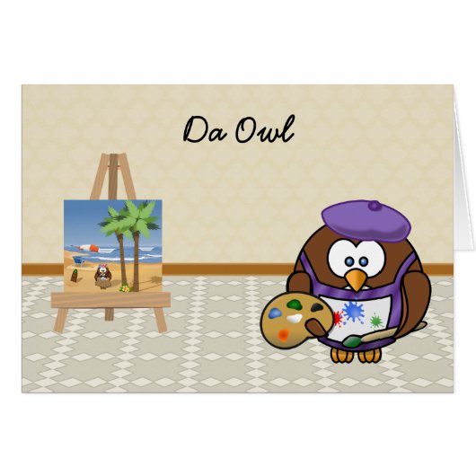 artist owl cards (Front Horizontal)