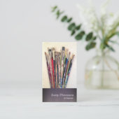 Artist Paint Brushes Painter Business Card (Standing Front)