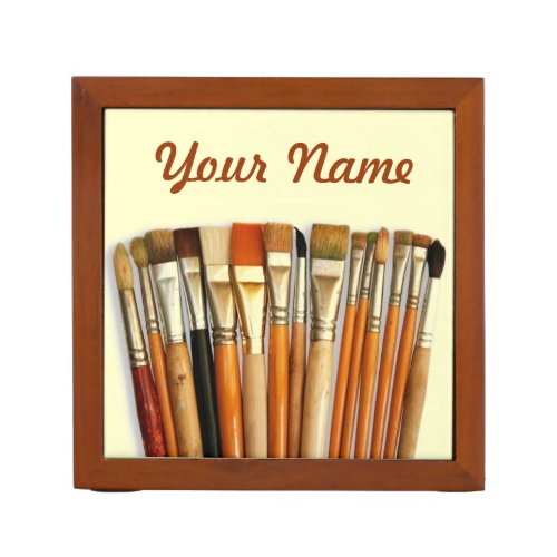 Artist Paint Brushes Personalized Pencil Holder