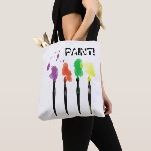 Artist Paint Brushes Tote Bag