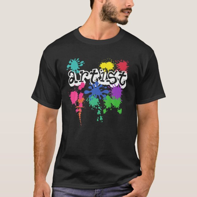 Artist Paint Splatter Artistic Top Funny Creative  (Front)