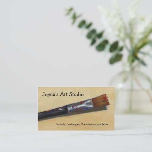 ARTIST PAINTBRUSH: BUSINESS CARDS | Zazzle