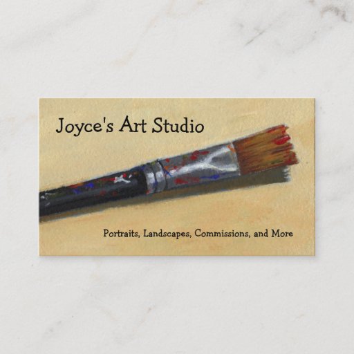 Customizable ARTIST PAINTBRUSH: BUSINESS CARDS