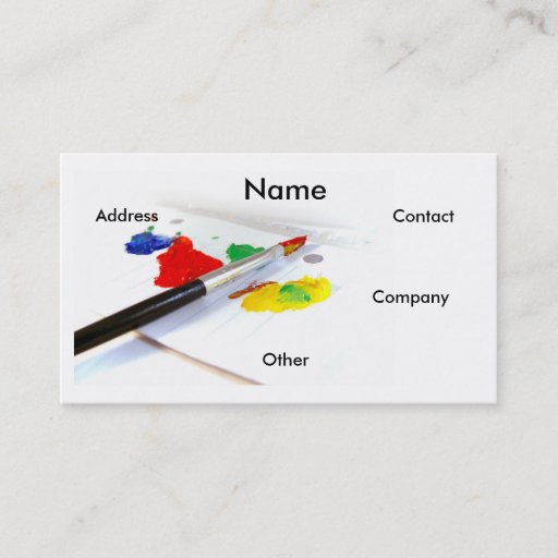 Customizable Artist Painter Business Card