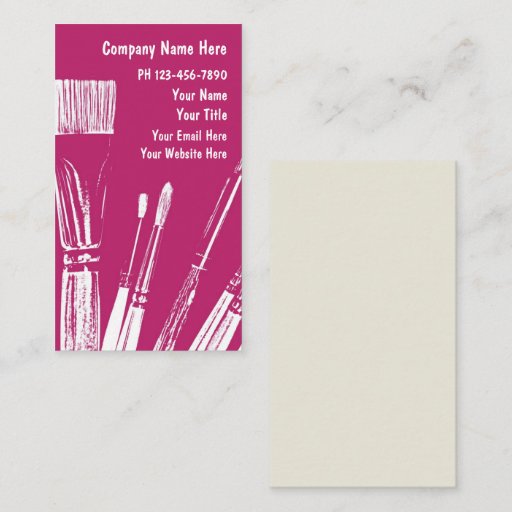 Customizable Artist Painter Business Cards