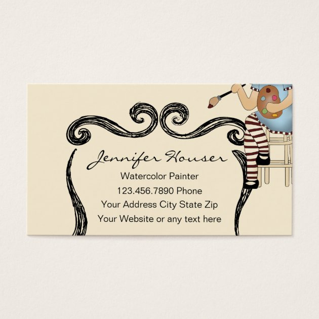 Artist Painter Business Cards Zazzle Com   Artist Painter Business Cards Rfa7810bad4d0483e90d839c0badab691 Kenrk 8byvr 630 