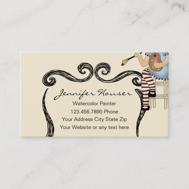 Artist Painter Business Cards Zazzle   Artist Painter Business Cards Rfa7810bad4d0483e90d839c0badab691 Tcvq6 630 